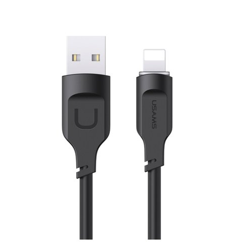 Кабель Usams US-SJ565 Lightning 2.4A Charging & Data Cable Lithe Series 1.2m Black (SJ565USB01) 22499 фото