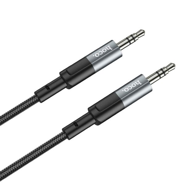 Аудiокабель HOCO UPA23 AUX audio cable Metal Gray (6931474783820) 41555 фото