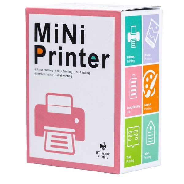 Дитячий міні-принтер портативний Mini Printer портативний дитячий принтер Рожевий 2140008462 фото