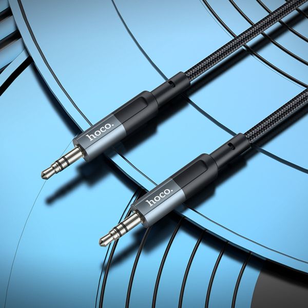 Аудiокабель HOCO UPA23 AUX audio cable Metal Gray (6931474783820) 41555 фото