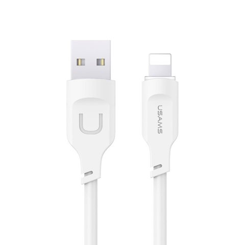 Кабель Usams US-SJ565 Lightning 2.4A Charging & Data Cable Lithe Series 1.2m White (SJ565USB02) 22500 фото