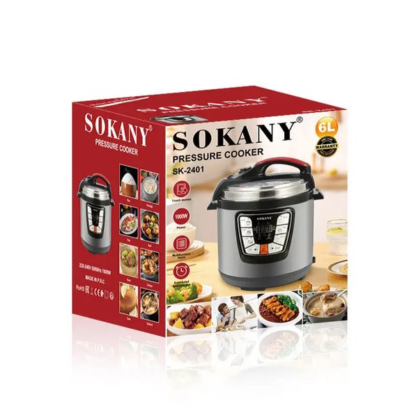 Мультиварка Sokany SK-2401 Pressure Cooker 1000W 6l мультиварка пароварка 2025400658 фото