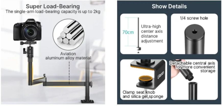 Штатив-тримач Ulanzi UURig Table-Top Universal Live Broadcast Stand (UV-2089 ) (UV-2089) 50060 фото