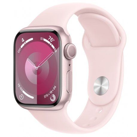 Apple Watch Series 9 41mm (GPS) Pink Aluminum Case with Light Pink Sport Band - Size S/M (MR933) 00000043706-001 фото