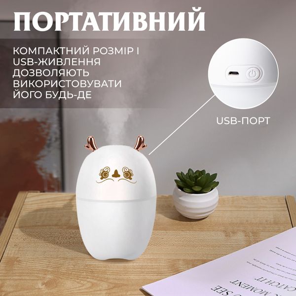 Зволожувач повітря Deer USB Humidifier 220ml міні зволожувач повітря 2073007707 фото