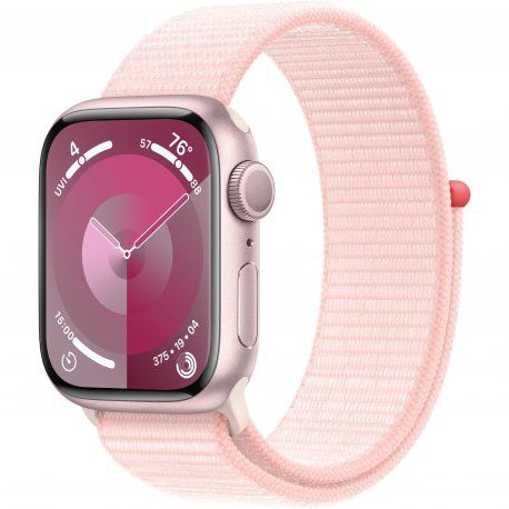 Apple Watch Series 9 41mm (GPS) Pink Aluminum Case with Light Pink Sport Loop (MR953) 00000044113-001 фото