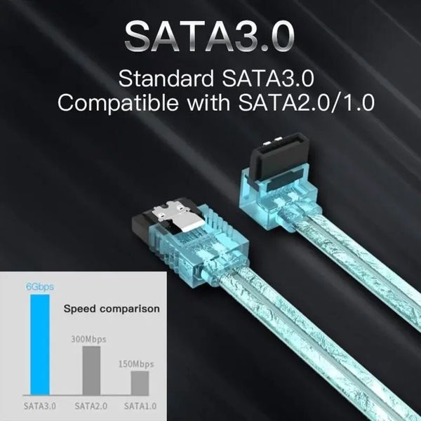 Кабель Vention SATA3.0 Cable 0.5M Blue (KDDSD) (KDDSD) 48019 фото