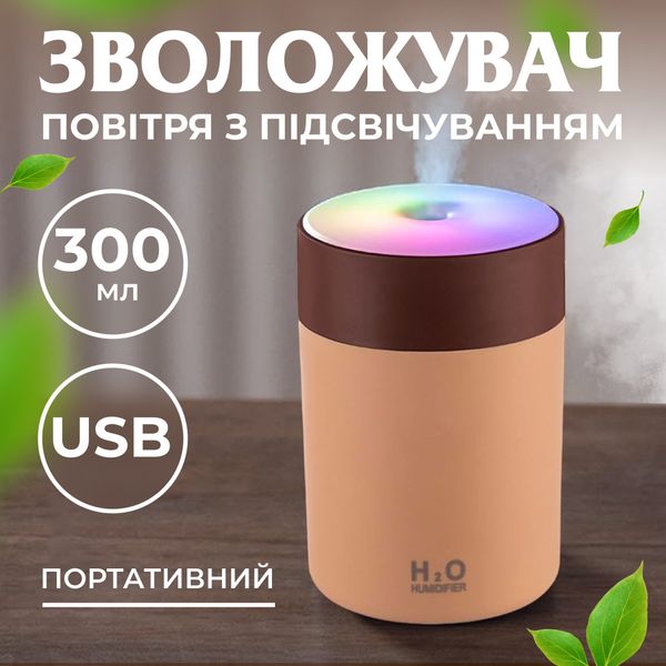 Зволожувач повітря USB Colorful Humidifier 300ml міні зволожувач повітря 2073037662 фото