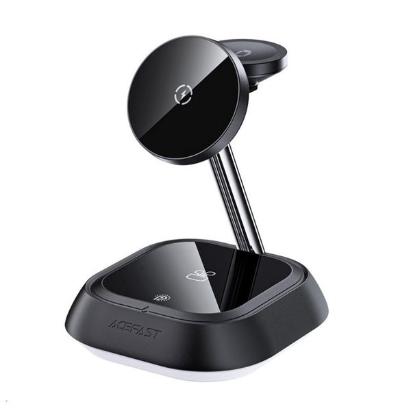 Беспроводное зарядное устройство для ACEFAST E16 Desktop 3-in-1 Wireless Charging Holder Black (AFE16B) 47280 фото