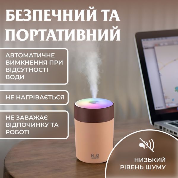 Зволожувач повітря USB Colorful Humidifier 300ml міні зволожувач повітря 2073037662 фото