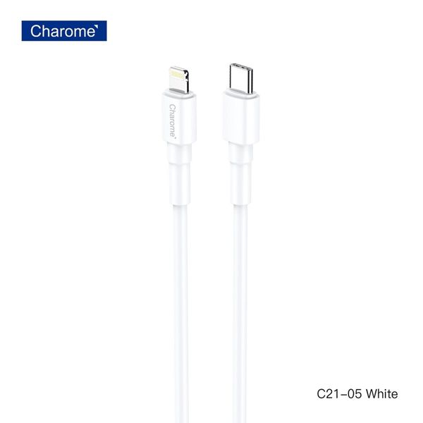 Кабель CHAROME C21-05 USB-C to Lightning charging data cable White (6974324910540) 24578 фото