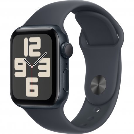 Apple Watch SE 2024 40mm (GPS) Midnight Aluminum Case with Midnight Sport Band - M/L (MXE93QH/A) 1005145 фото