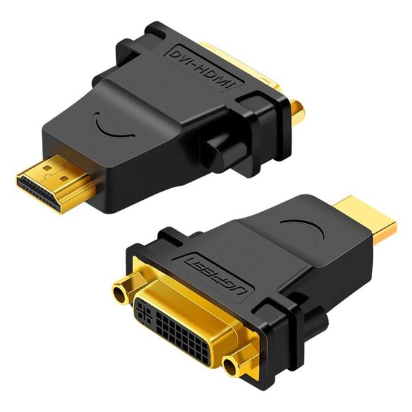 Адаптер UGREEN HDMI Male to DVI (24+5) Female Adapter (Black)(UGR-20123) (UGR-20123) 50104 фото