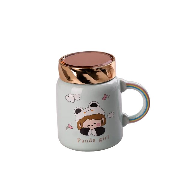 Кухоль керамічний Creative Show Ceramics Cup Cute Girl 420ml кухоль для чаю з кришкою 2028268856 фото