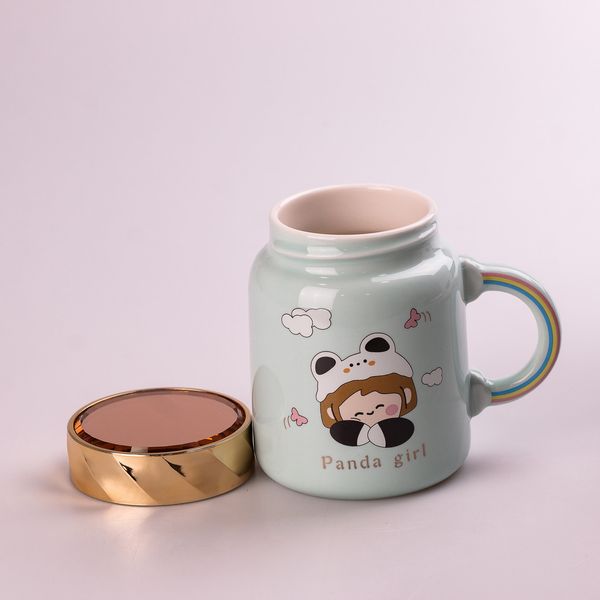 Кухоль керамічний Creative Show Ceramics Cup Cute Girl 420ml кухоль для чаю з кришкою 2028268856 фото