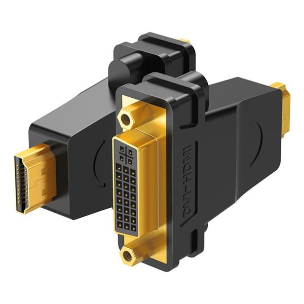 Адаптер UGREEN HDMI Male to DVI (24+5) Female Adapter (Black)(UGR-20123) (UGR-20123) 50104 фото