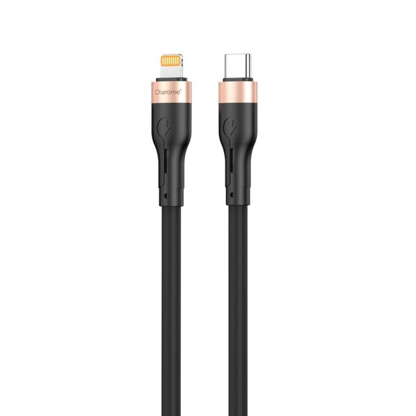 Кабель CHAROME C23-05 USB-C to Lightning charging data cable Black (6974324910786) 24586 фото