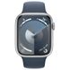 Apple Watch Series 9 41mm (GPS) Silver Aluminum Case з Storm Blue Sport Band - Size S/M (MR903) 00000043687-001 фото 2