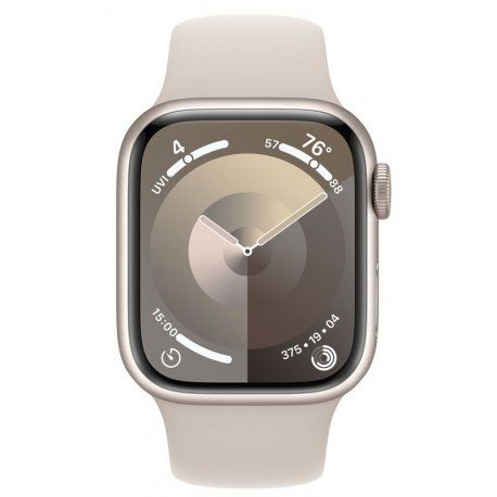 Apple Watch Series 9 41mm (GPS) Starlight Aluminum Case with Starlight Sport Band - Size S/M (MR8T3) 00000043700-001 фото