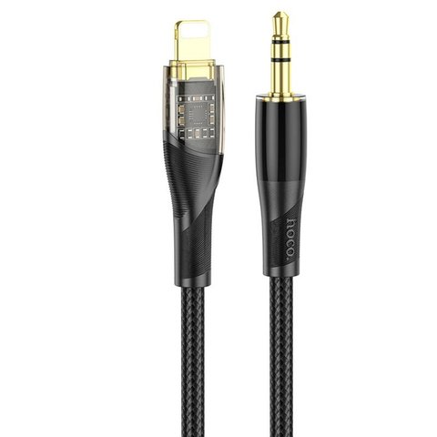 Аудiокабель HOCO UPA25 Transparent Discovery Edition Digital audio conversion cable iP Black (6931474791153) 41560 фото