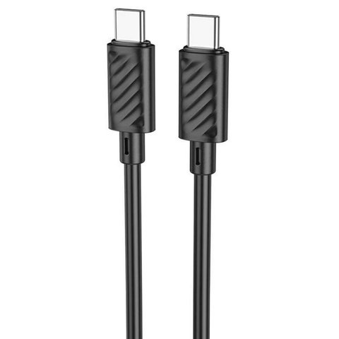 Кабель HOCO X88 Gratified 60W charging data cable for Type-C to Type-C Black (6931474783363) 45542 фото