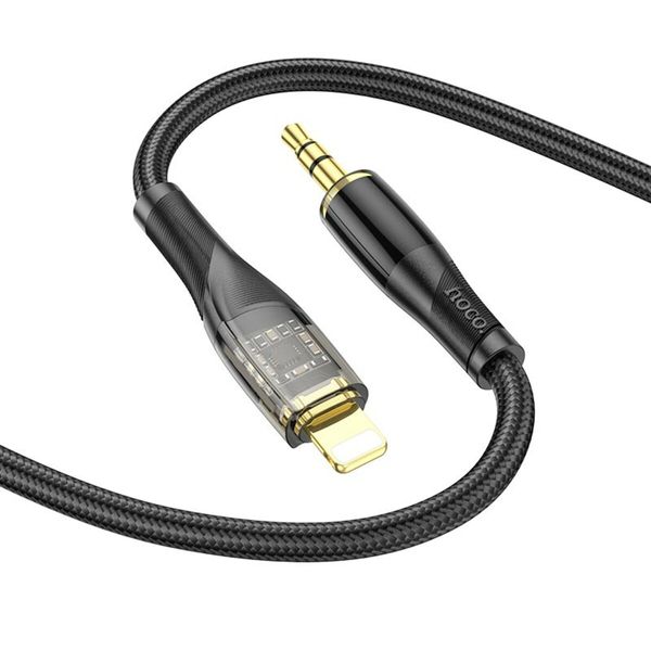 Аудiокабель HOCO UPA25 Transparent Discovery Edition Digital audio conversion cable iP Black (6931474791153) 41560 фото