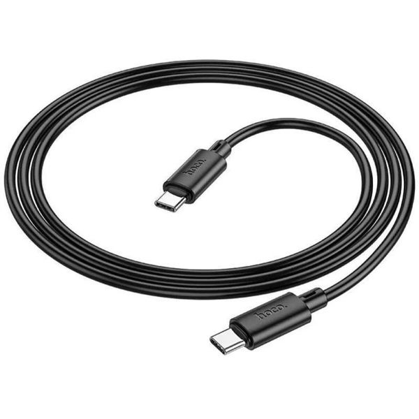 Кабель HOCO X88 Gratified 60W charging data cable for Type-C to Type-C Black (6931474783363) 45542 фото