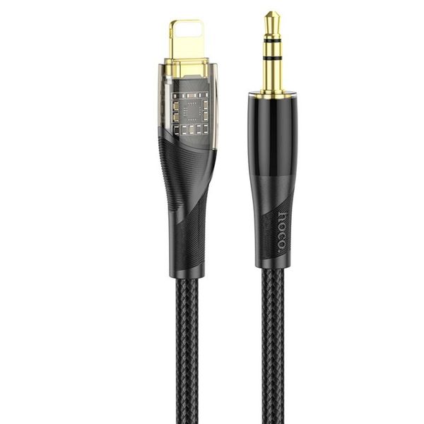 Аудiокабель HOCO UPA25 Transparent Discovery Edition Digital audio conversion cable iP Black (6931474791153) 41560 фото