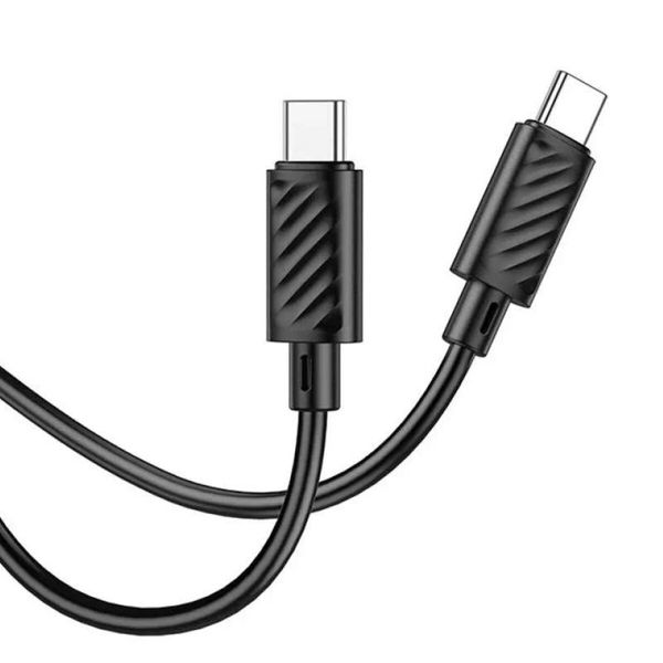 Кабель HOCO X88 Gratified 60W charging data cable for Type-C to Type-C Black (6931474783363) 45542 фото