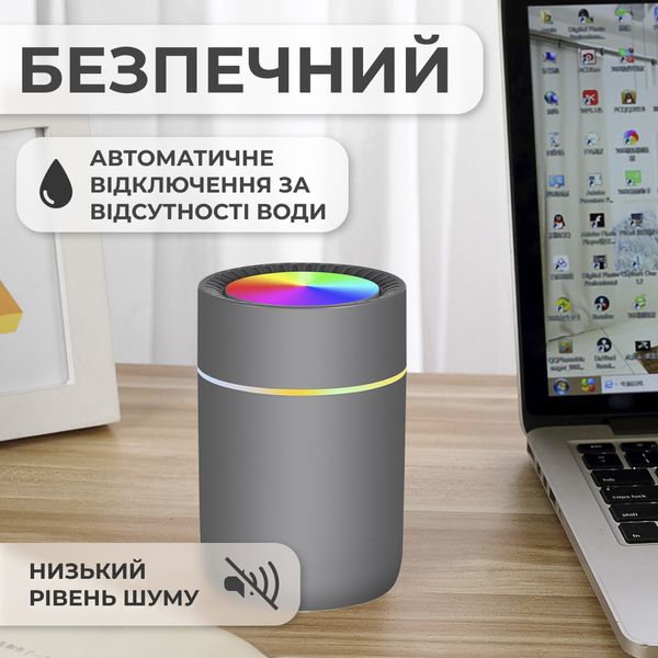 Зволожувач повітря Humidifier USB 350ml White міні зволожувач повітря Сірий 2073105426 фото