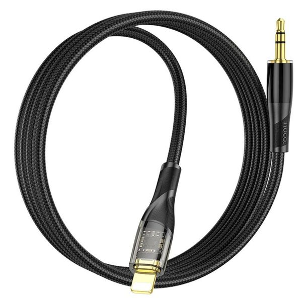 Аудiокабель HOCO UPA25 Transparent Discovery Edition Digital audio conversion cable iP Black (6931474791153) 41560 фото