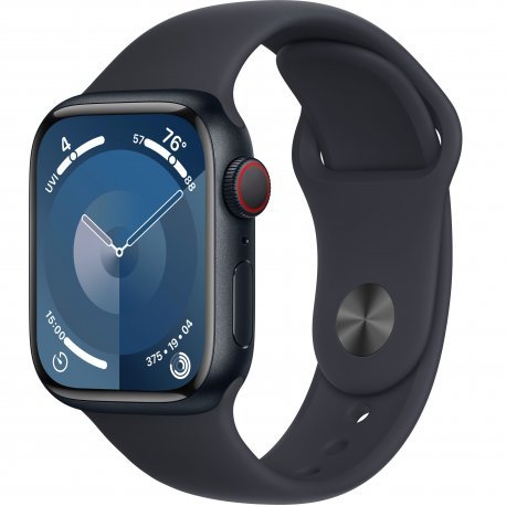 Apple Watch Series 9 41mm (GPS+LTE) Midnight Aluminum Case з Midnight Sport Band - Size M/L (MRHT3) 00000046014-001 фото