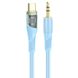 Аудiокабель HOCO UPA25 Transparent Discovery Edition Digital audio conversion cable Type-C Blue (6931474791184) 41561 фото 1