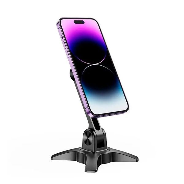 Тримач для мобільного HOCO HD2 Joy ring magnetic desktop stand Black (6931474797018) 44067 фото