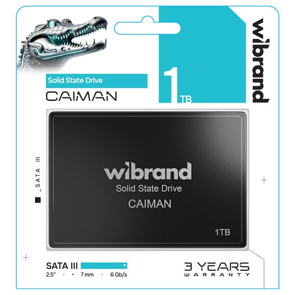 SSD Wibrand Caiman 1TB 2.5" 7mm SATAIII Standard (WI2.5SSD/CA1TBST) 50875 фото