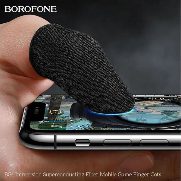 Напальчник игровой BOROFONE BG1 Superconducting fiber mobile game finger cots(carbon fiber) (BG1B) 44381 фото