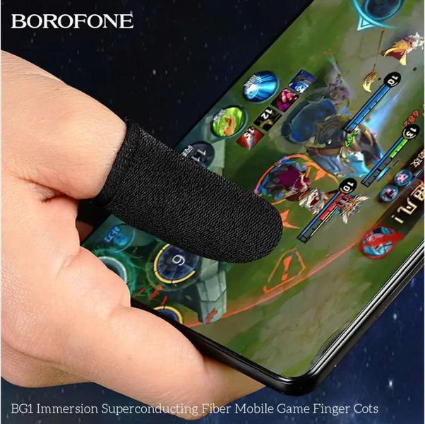 Напальчник игровой BOROFONE BG1 Superconducting fiber mobile game finger cots(carbon fiber) (BG1B) 44381 фото