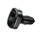 АЗП з FM-модулятор Baseus T Shaped S-09 Car Bluetooth MP3 Player Black (CCMT000301) 47451 фото