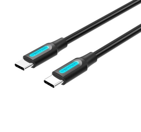 Кабель Vention USB 2.0 C Male to Male Cable 1M Black PVC Type (COSBF) (COSBF) 48039 фото