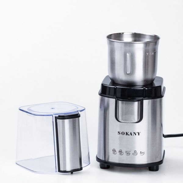 Кавомолка електрична Sokany SK-3020S Cofee Grinder 200W 90g кавоварка для дому 2085920759 фото