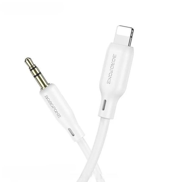 Аудiо-кабель BOROFONE BL18 iP silicone digital audio conversion cable White (BL18W) 41704 фото