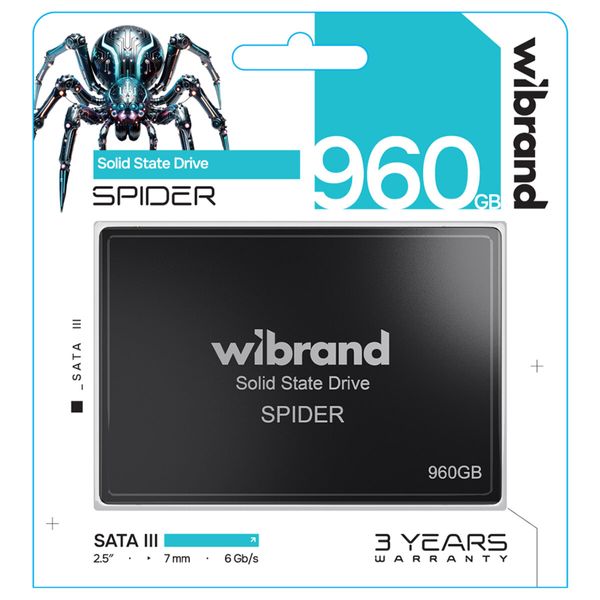 SSD Wibrand Spider 960GB 2.5" 7mm SATAIII Standard (WI2.5SSD/SP960GBST) 50887 фото