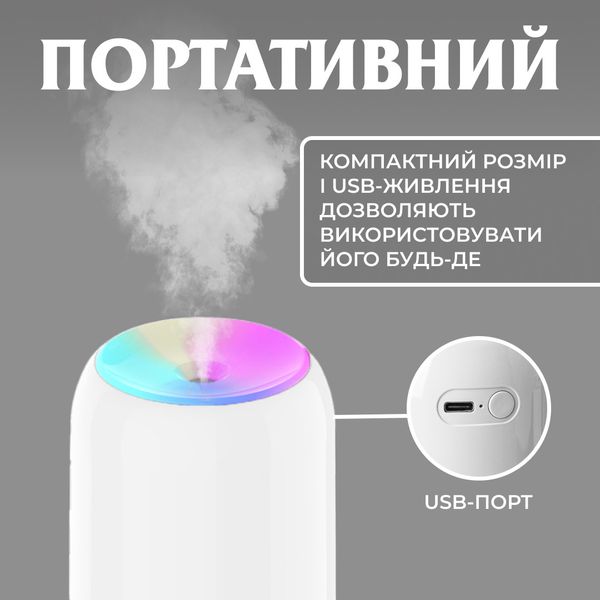 Зволожувач повітря H2O Colorfull Humidifier USB 200ml зволожувачі повітря 2073258246 фото