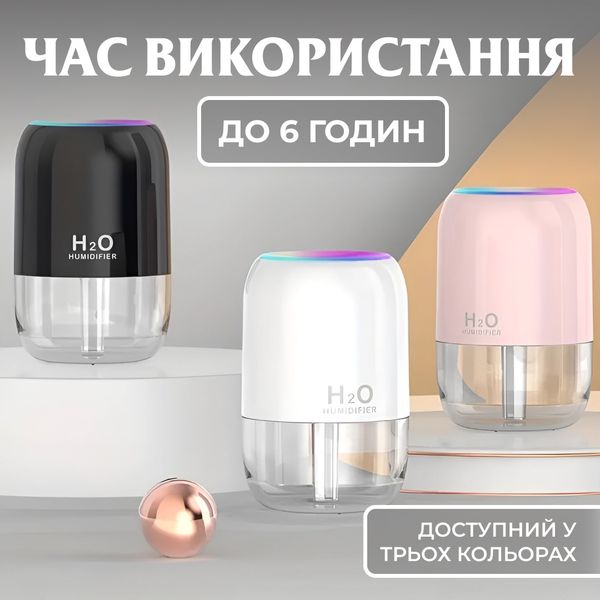 Зволожувач повітря H2O Colorfull Humidifier USB 200ml зволожувачі повітря 2073258246 фото