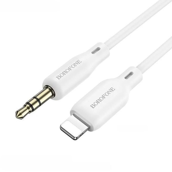 Аудiо-кабель BOROFONE BL18 iP silicone digital audio conversion cable White (BL18W) 41704 фото