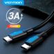 Кабель Vention USB 2.0 C Male to Male Cable 1M Black PVC Type (COSBF) (COSBF) 48039 фото 2