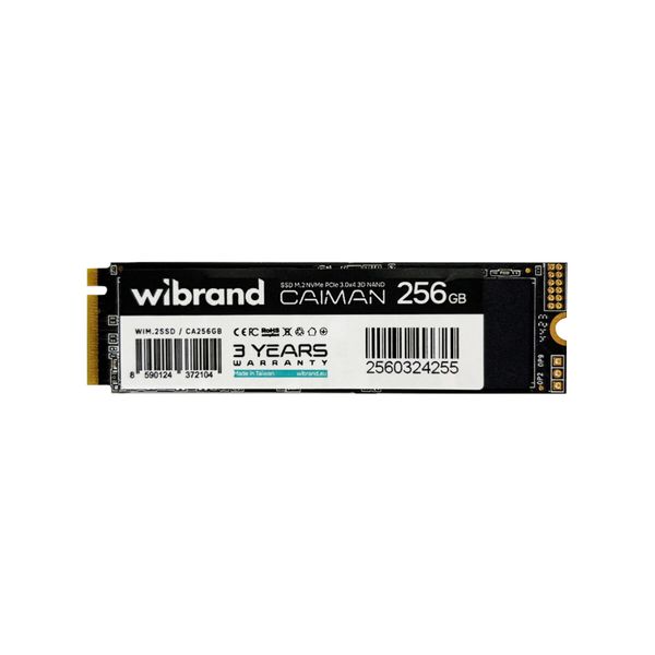 SSD M.2 Wibrand Caiman 256GB NVMe 2280 PCIe 3.0 3D NAND (WIM.2SSD/CA256GB) 50871 фото