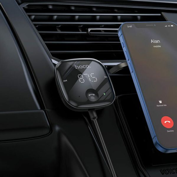 Bluetooth ресивер HOCO E65 Unity car BT FM transmitter Black (6931474748324 ) 23617 фото