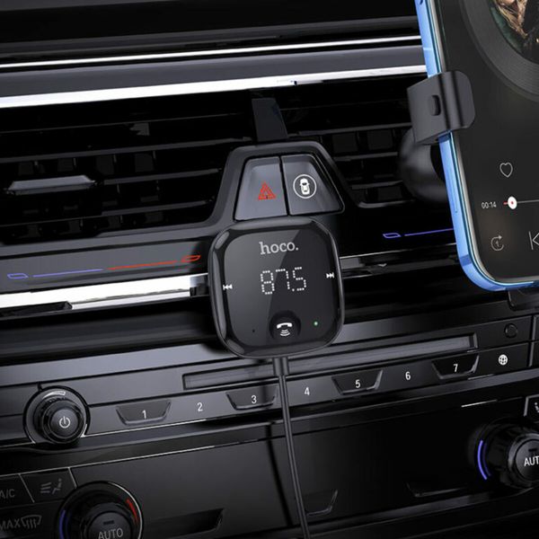 Bluetooth ресивер HOCO E65 Unity car BT FM transmitter Black (6931474748324 ) 23617 фото