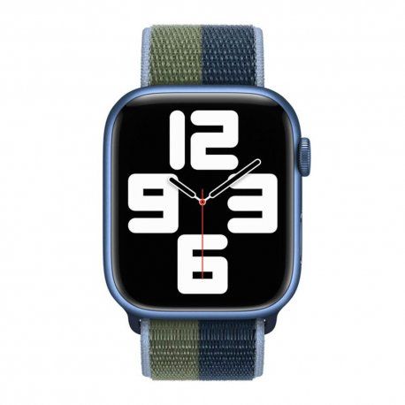 Ремінець Sport Loop Band для Apple Watch 41mm Abyss Blue/Moss Green Sport Loop (ML2Q3) 00000043262 фото